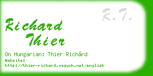 richard thier business card