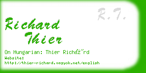 richard thier business card